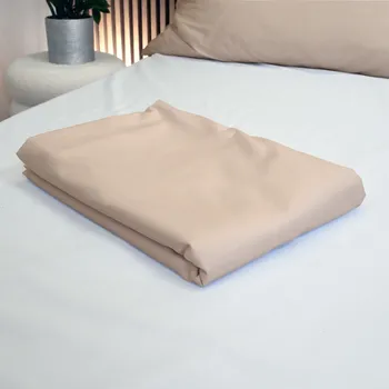 Prostěradlo na postel 250x250 švýcarský bavlněný satén béžová