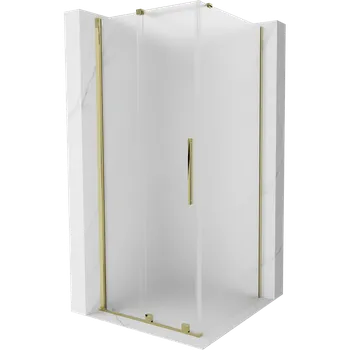 Mexen Velar sprchový kout posuvný 100 x 100 cm, námraza, zlatá - 871-100-100-31-50 Sprchové kouty