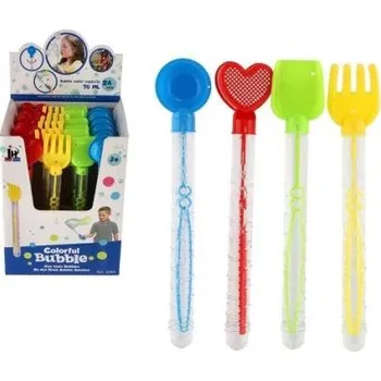 Hračka na písek Bublifuk 70ml trubice 28cm s nářadím na písek plast 4 druhy [A]