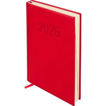 Kalendář Kalendarz książkowy A5 2026 Colorfix dzienny czerwony