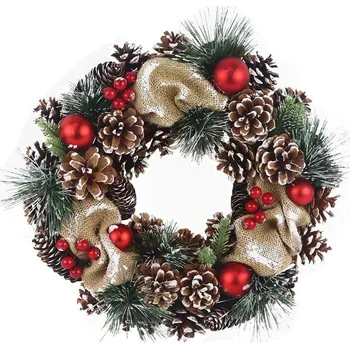 Vánoce Vánoční věnec s šiškami P2126