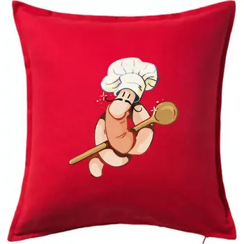 Polštář Žížala kuchař (Alexis Citrine) - Polštář 50x50 - 50x50 - Pouze potah ( Červená )