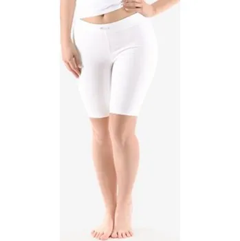 Dámské legíny Dámské legíny kratší, krátké, šité, klasické, jednobarevné 93019P - bílá - XL