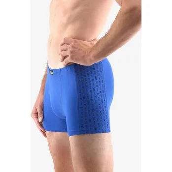 Boxerky Pánské boxerky s kratší nohavičkou, kratší nohavička, šité, s potiskem 73117P - modrá lékořice - 58/60