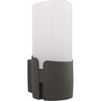 Venkovní osvětlení NOVA LUCE venkovní nástěnné svítidlo PYRO tmavě šedý hliník bílý akryl E27 1x12W 220-240V IP54 bez žárovky 9209211