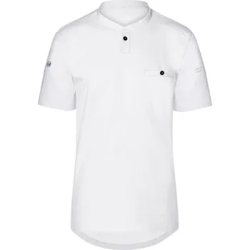 Pánská košile Karlowsky Moderní pracovní košile s krátkým rukávem ve sportovním stylu Barva: Bílá, Velikost: 5XL KY152