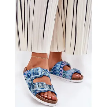 Dámské pantofle Pantofle Step s flitrovými sponami a korkovou platformou, 37 i240_211961_2:37