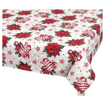 Ubrus VÁNOCE - Červená,Zelená,Bílá - 120x140 cm