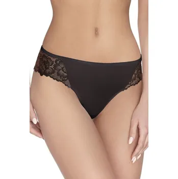 Kalhotky Bezešvé krajkové brazilky 88 černé - S