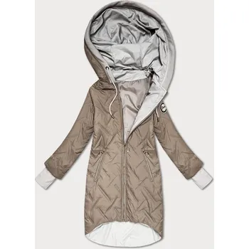 Béžová dámská bunda s asymetrickou spodní částí S'West (B8555-12) odstíny béžové XL (42)