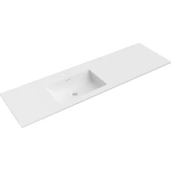 Mexen Otis umyvadlo zapuštěné do desky levé 161 x 46,5 cm, bílá matná - 25181601L Koupelnové umyvadla