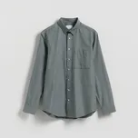 Reserved - Košile s příměsí lyocellu regular fit - olivová - TH536-91X - TH536-91X-S