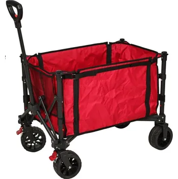 Zahradní vozík XQMAX Plážový vozík skladací 120 l červený KO-CM6000100