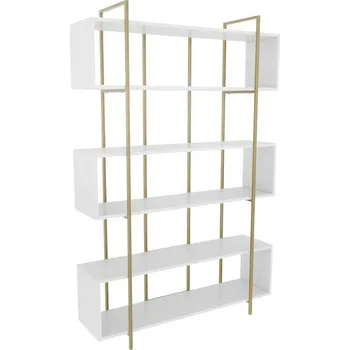 Knihovna Knihovna Bruti White and Gold, bílá