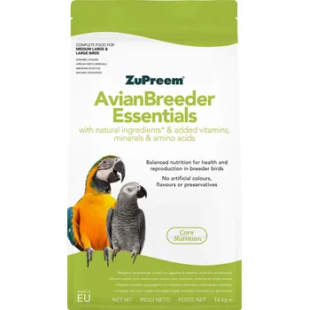 Pro ptáka ZuPreem Essentials AvianBreeder M/L 18 kg