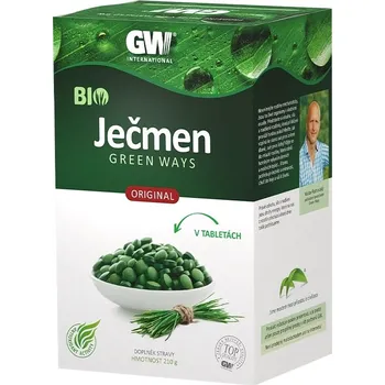 Doplněk stravy Green Ways BIO Ječmen v tabletách, 210 g