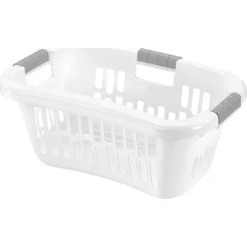 Koš na prádlo Plastový koš na čisté prádlo HEIDRUN 58x39x25cm Varianta: BÍLÁ