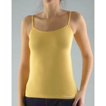 Dámské spodní prádlo Dámská košilka, úzká ramínka, bezešvé, jednobarevné Bamboo 08988P - angreštová bílá - S/M