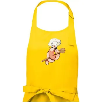 Kuchyňská zástěra Žížala kuchař (Alexis Citrine) - Pánská zástěra na vaření - Univerzální velikost ( Žlutá )