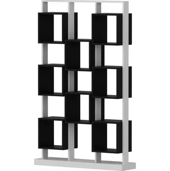 Knihovna Knihovna Edge Black and White, černá