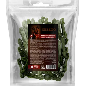 Pamlsek pro psa CEZZOO SNACK Mint Dental kartáčky 500g