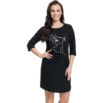 Dámská noční košile Dámská noční košile Bianka černá - M