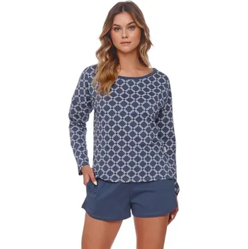 Dámské pyžamo Dámské pyžamo Doctor Nap modré - M