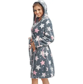 Dámské noční prádlo Dámský župan Hollywood šedý - M