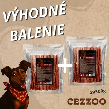 Pamlsek pro psa CEZZOO SNACK Měkké kachní tyčinky 1kg