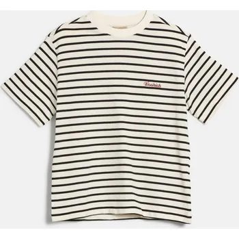 Dámské tričko TRIČKO WOOLRICH STRIPED SHORT SLEEVES TEE WHITE STRIPE