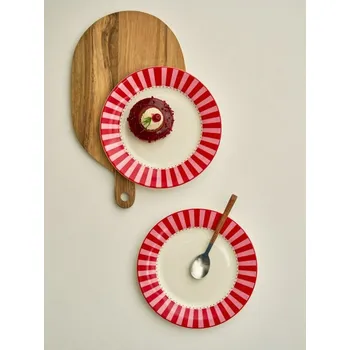 Pánské tričko Sinsay - Vánoční talíře s pruhy 2 pack - pastelová růžová - 061HL-03X - 061HL-03X-ONE