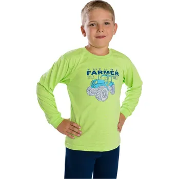 Chlapecké pyžamo Bettymode Dětské pyžamo TRAKTOR NA LIMETOVÉ, 98