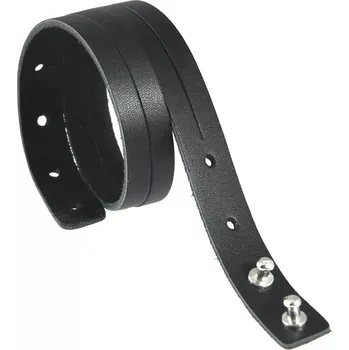 Náramek Kožený náramek Achilles Černý 17- 22 cm