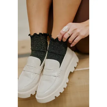 Dámské punčochy Ponožky Nana Gabriella - vzor s falbankou, nero UNI i170_5906733314764