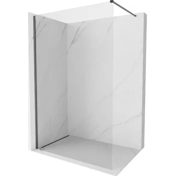 Mexen Kioto-X sprchová stěna Walk-in 120 x 200 cm, transparentní 10 mm, kartáčovaná střelná šedá - 800-120-101-66-00-X Sprchové stěny