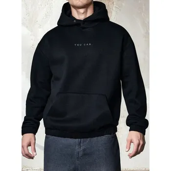 Pánská mikina Sinsay - Mikina s kapucí - černá - 5039O-99X - 5039O-99X-3XL