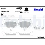 Sada brzdových destiček, kotoučová brzda DELPHI LP2505