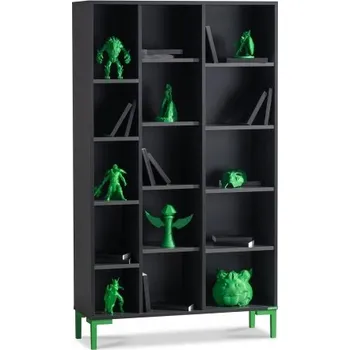 Knihovna Knihovna Diego - černá, zelená