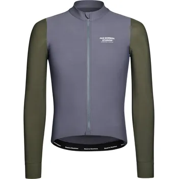 cyklistický dres Pas Normal Studios Mechanism Long Sleeve Jersey - Steel / Dark Olive L