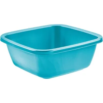 Čtvercový lavor/umyvadlo Tontarelli 9l, 34 x 34 x 13,5 cm modrý