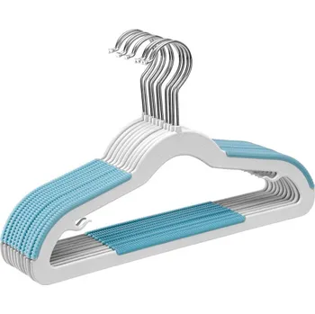 Věšák Věšáky na oblečení KIDSI šedé / modré (10 ks)