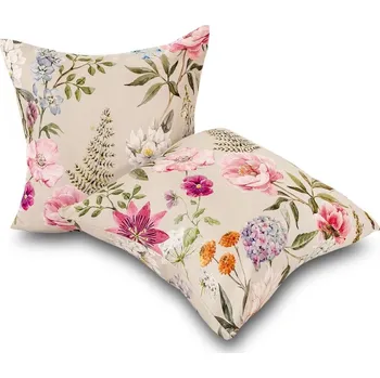 Povlak na dekorativní polštářek Kvalitex Sada 2 povlaků na polštář bavlněný satén Botanica elegance Abmessungen der Kopfkissenbezüge: 50x50cm