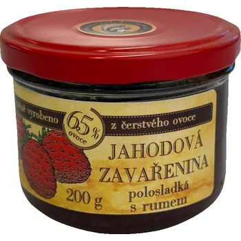 Marmeládový mlýn Jahodová zavařenina s rumem 200 g
