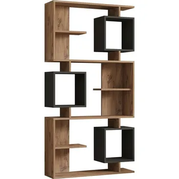 Knihovna Knihovna Icardi Anthracite and Atlantic Pine, hnědá