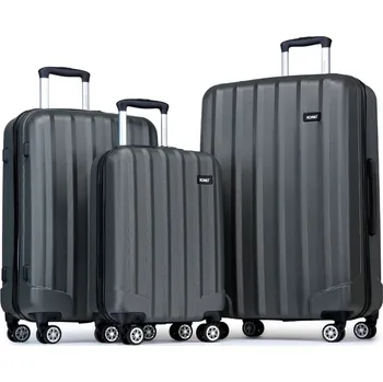 Kono Sada 3 cestovních kufrů ABS - šedý - 38/73/114L