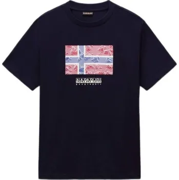 Pánské tričko Pánské tričko Napapijri S-DRAPEAU S Tmavě modrá, Mix