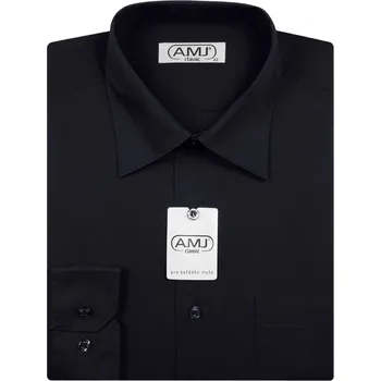 Pánská košile Pánská košile AMJ Comfort fit - černá JD17 velikost: 41, délka rukávu: dlouhý rukáv