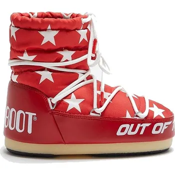 Pánská obuv boty Moon Boot Light Low Stars - Red/White 35/36