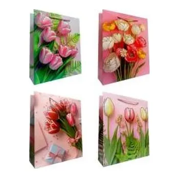 Set školních potřeb Torebka prezentowa uniwersal L Tulipany metal mix