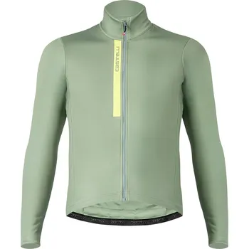 cyklistický dres CASTELLI zimní dres Entrata Thermal světle zelená XL